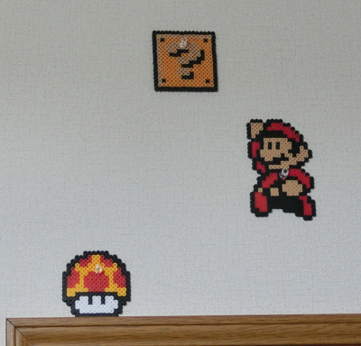 アイロンビーズでドット絵 同期ｓのお人形遊び